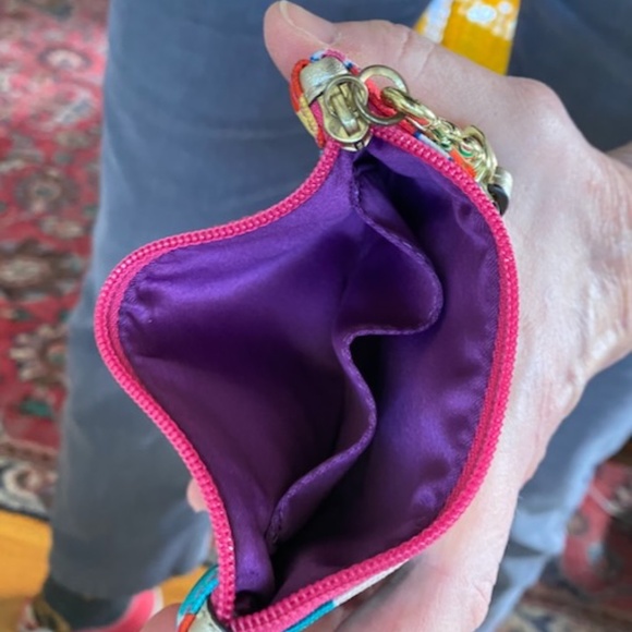 Multicolor "Poppy"  Coach Wristlet - Picture 2 of 9